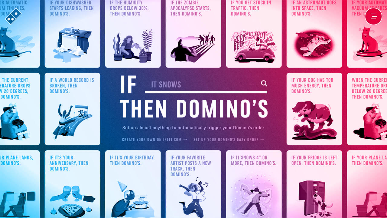 Screenshot of If This Then Dominos